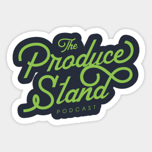 The Produce Stand Podcast secondary logo lime green Sticker